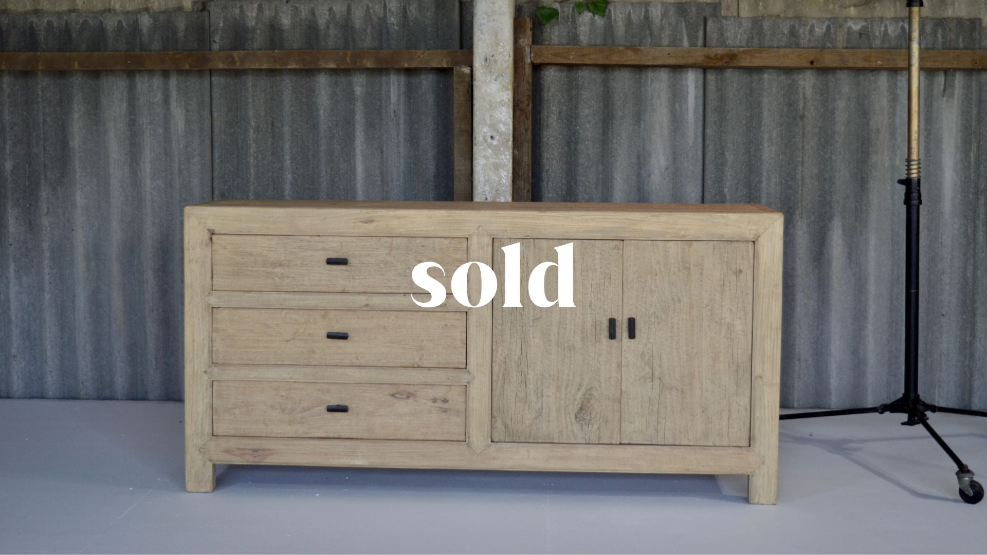 180 cm reclaimed elm sideboard