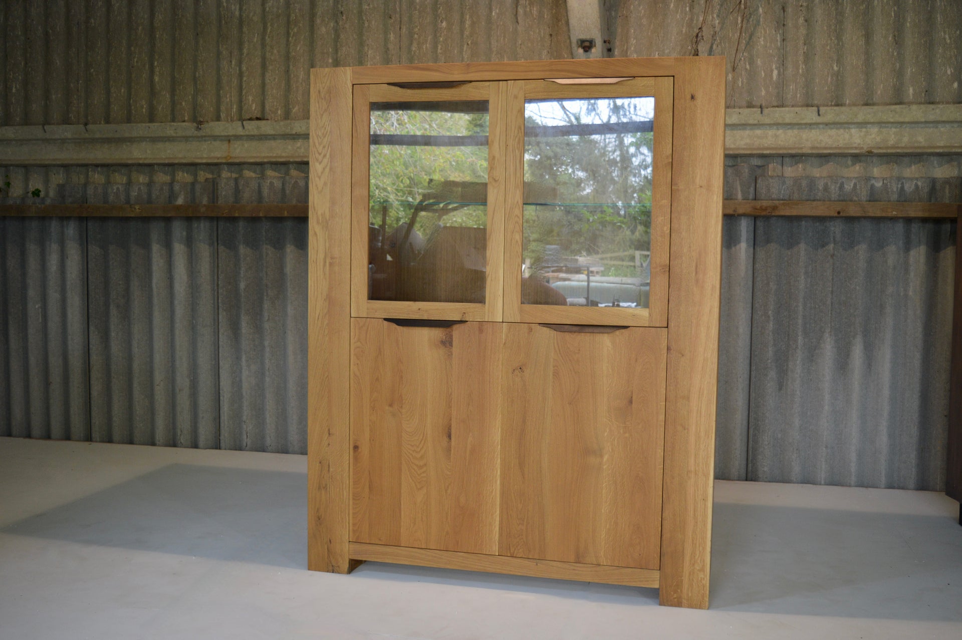 Solid Oak Large Highboard