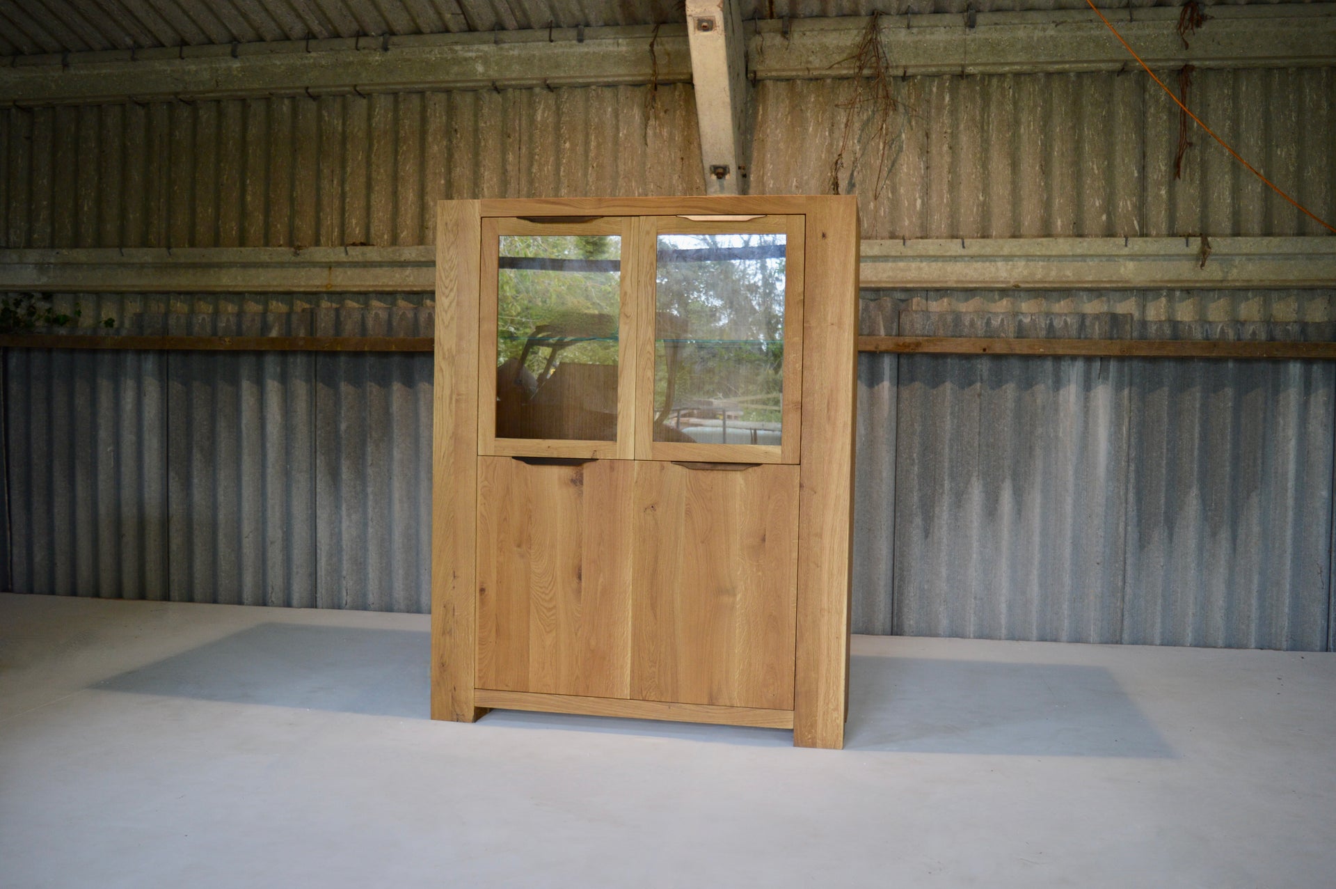 Solid Oak Large Highboard