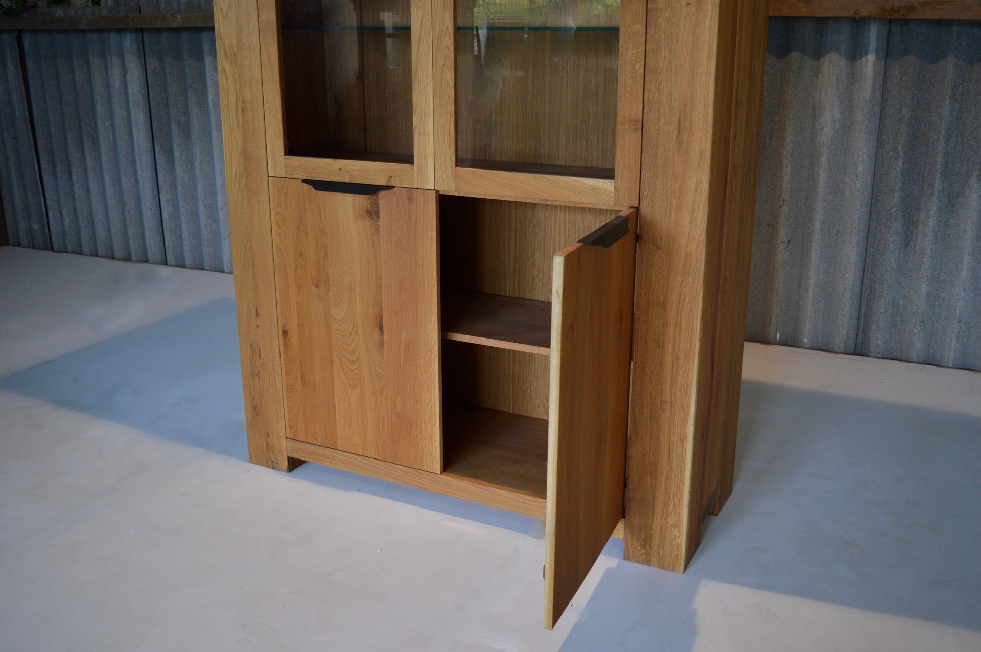 Solid Oak Large Highboard